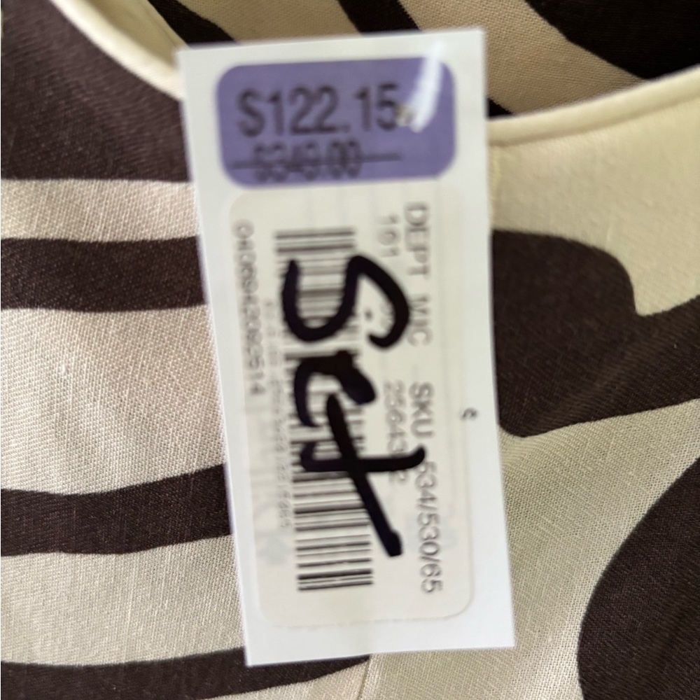 Stylish Brown and off white color Women's skirt set - Picture 4 of 12